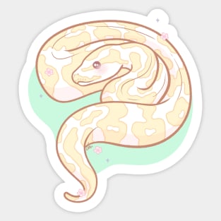 Albino Ball Python Original Illustration Sticker